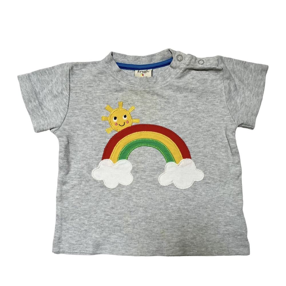 Frugi Organic Rainbow Appliqué Shirt Size 6-12m